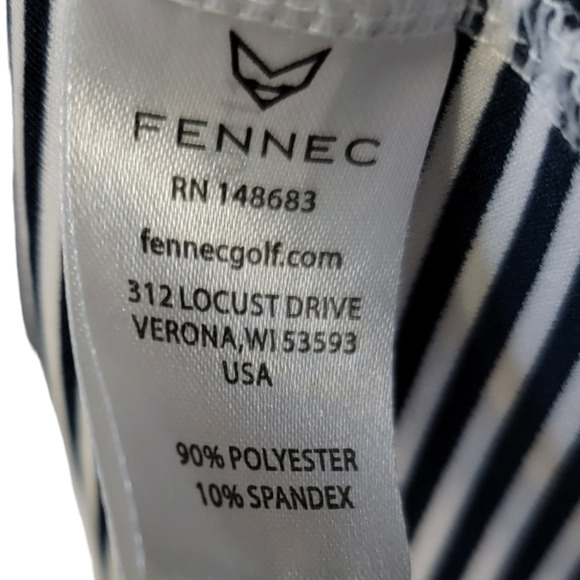 Fennec Mens Quarter-Zip Pullover Stretch Stripe Size Large - Picture 5 of 7